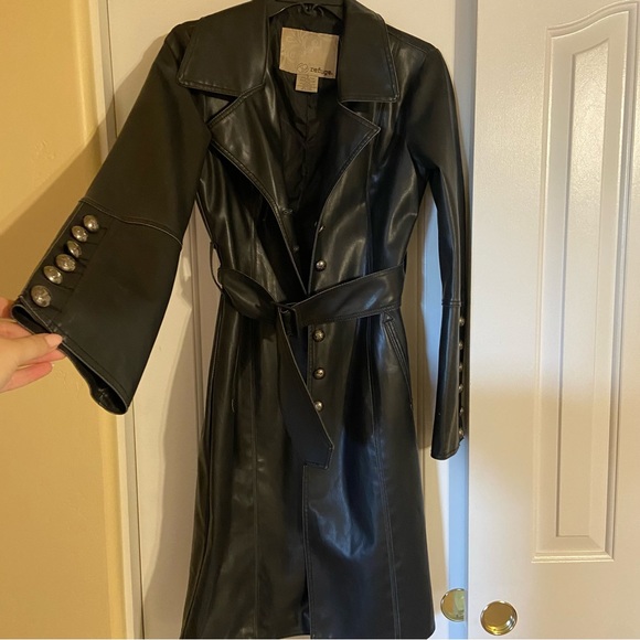 Refuge Black Leather Jacket - Guardians of the Galaxy Gamora Costume - Picture 1 of 8